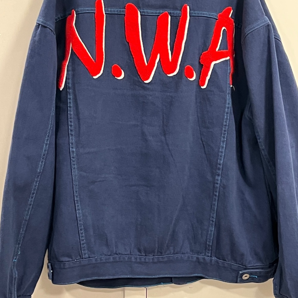 N.W.A. Navy Cotton Jacket with Red Applique